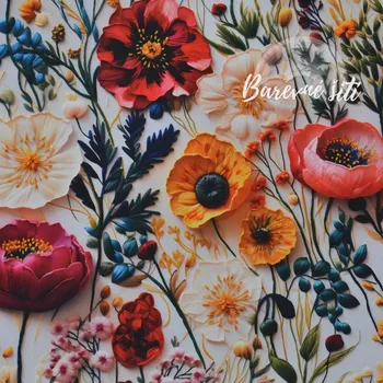 Zimní softshell Dokonalé 3D kytky (E) (Zimní softshell potištěný)