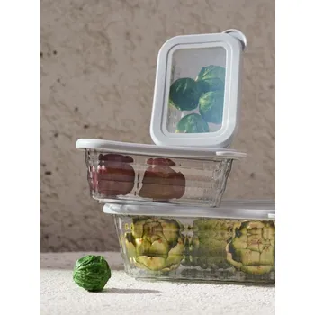 Dóza na potraviny Sinsay - Nádoby na potraviny s víkem 3 pack - šedá - 817HG-09X - 817HG-09X-ONE