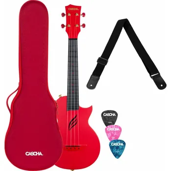 Ukulele Cascha Carbon Fibre Set Red Koncertní ukulele (Jako nové)