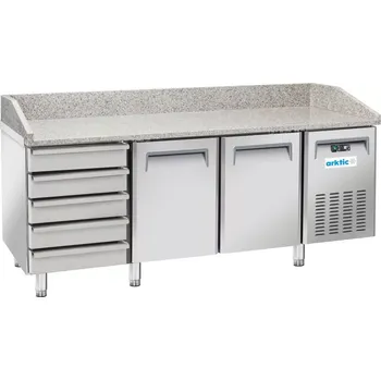 Lednice Pizza cooling counter, Arktic, 362L, Stříbrná, 220-240V/210W, 2025x800x(H)1040mm | 236802