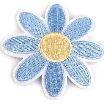 Velká nažehlovačka květ, malé, 7 modrá pomněnková