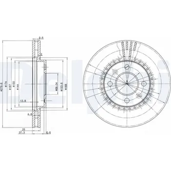 Brzdový kotouč Brzdový kotouč DELPHI BG2619