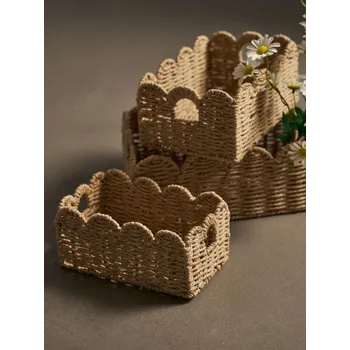 Úložný box Sinsay - Pletený úložný koš - béžová - 75267-08X - 75267-08X-S