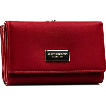 Dámská koženkovo/kožená peněženka červená - Peterson Haya červená