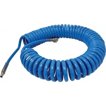 Vzduchová hadice spirálová, 9,55x12,7 mm, délka 15 m, 7 bar, s rychlospojkami - ASTA UCS98A237512PS