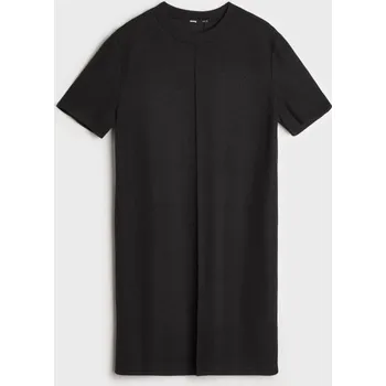 Dámské šaty Sinsay - Žebrované pletené mini šaty - černá - 599FI-99X - 599FI-99X-L