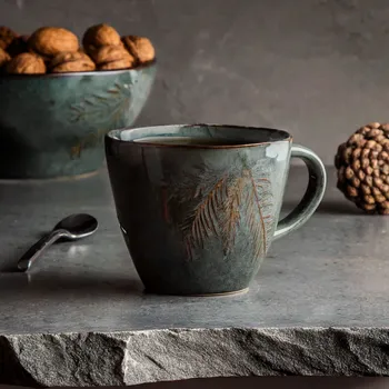 Keramický šálek na kávu a čaj ALTOM DESIGN Reactive Borový les 380 ml