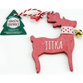 Vánoční dekorace Vánoční dekorace červený sob JITKA