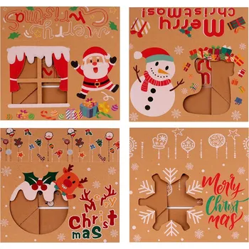 Vánoční dárková krabice s průhledem a jmenovkou, velké, mix variant