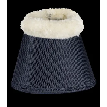 Vybavení pro koně Zvonové chrániče Comfort Fur s kožíškem Barva: půlnoční modrá/přírodní, Velikost: XL