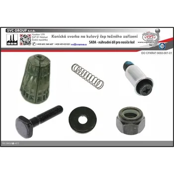 Nosič kol Sada kónická vložka pro spojení nosiče kol a tažného zařízení ISO-50 pro VOLKSWAGEN Transporter T7 Van / Multivan / Caravelle 07/2024->, SVC Group