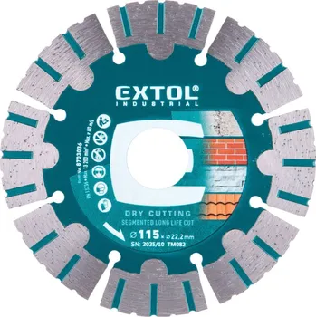 Brusný kotouč EXTOL INDUSTRIAL 8703036 kotouč diamantový 115x22,2x1,8mm Long Life Cut suché řezání