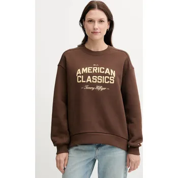 Dámské oblečení Mikina Tommy Hilfiger WW0WW45752 hnědá 88X, vel. XL