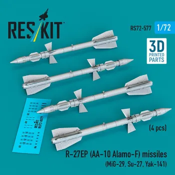 Plastikový model 1/72 R-27EP (AA-10 Alamo-F) missiles (4 pcs.)