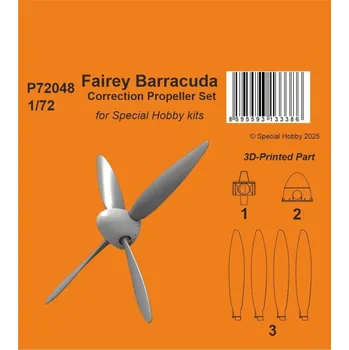 Plastikový model 1/72 Fairey Barracuda Correction Propeller (SP.H.)