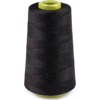 Nit Polyesterové nitě pro overlocky i klasické šití návin 3000 yards PES 40S/2, malé, 2 černá