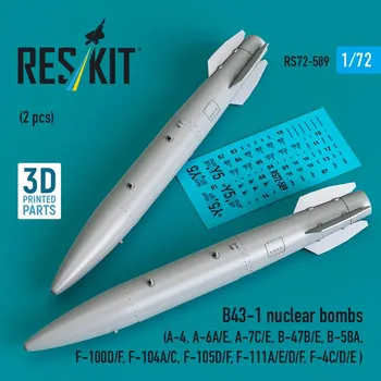 Plastikový model 1/72 B43-1 nuclear bombs (2 pcs.)