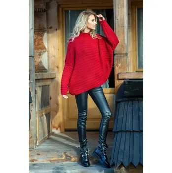 Dámský svetr TopMode Řádkovaný maxi svetr s vlnou 596550