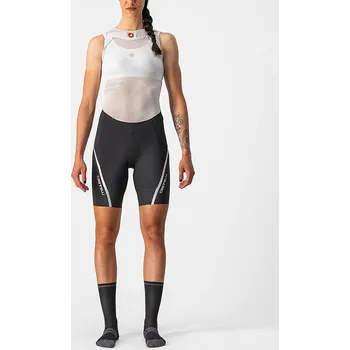 Cyklistické oblečení CASTELLI Cyklistické kalhoty krátké bez laclu - VELOCISSIMA 3 LADY - stříbrná/černá M