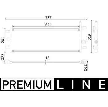 Chladič motoru Chladič nízké teploty, chladič plnicího vzduchu MAHLE CIR 35 000P