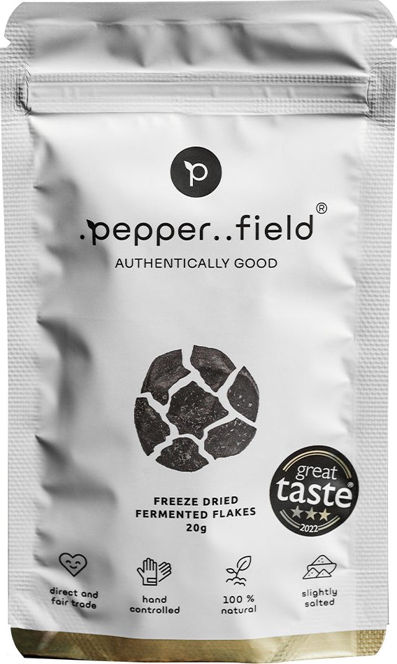 Lyofilizovaný fermentovaný Kampotský pepř ve vločkách (Pepper Flakes)
