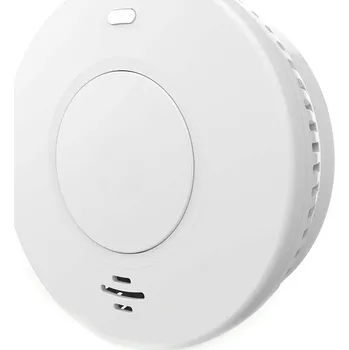 Hlásič požáru NEDIS Wi-Fi chytrý detektor kouře napájení z baterie hlas. 85 dB výdrž snímače a baterie 10 let Android iOS bílý