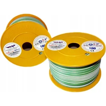 elektrický kabel Kabel LGY/H05V-K 1,50 mm2 100m Zeleno-Bílý