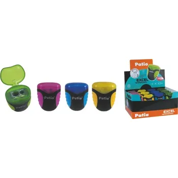 Ořezávátko Ořezávátko ruční, dvojité, s nádobkou Patio, vícebarevné