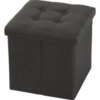 Taburet Noela Látkový puf s úložným prostorem NUBI šedý