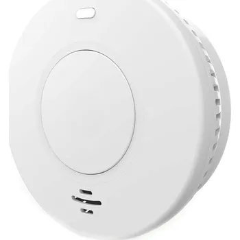 Bezpečnostní detektor NEDIS Wi-Fi chytrý detektor kouře/ napájení z baterie/ hlas. 85 dB/ výdrž snímače a baterie 10 let/ Android/ iOS/ bílý