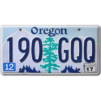 Plechová cedule Americká SPZ Oregon Tree