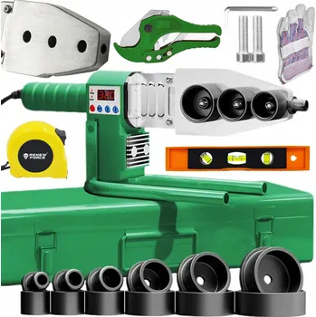 Svářečka Svářečka na trubky PP PCV LCD displej, matrice 16-63mm, 2800W, polyfúzní