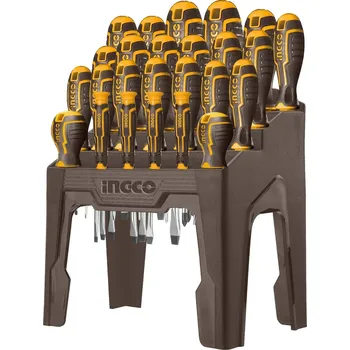Šroubovák Ingco HKSD2628 Šroubovák plochý+křížový+hodinářský sada 26ks CrV (HKSD2628)