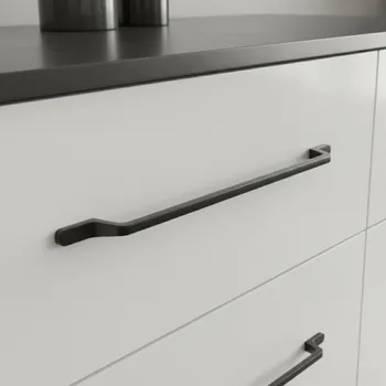 Nábytkové kování Grimme Úchytka ELIDA / Černá matná 192 mm