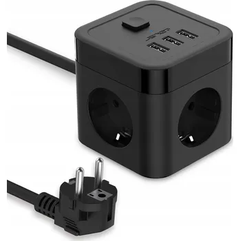 Napájecí kabel JSVER 6v1 USB Rozbočka Prodlužovací Kabel zásuvek