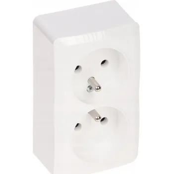 Elektrická zásuvka Elektro-Plast dvojitá zásuvka s uzemněním BERG 2x2P+Z bílá
