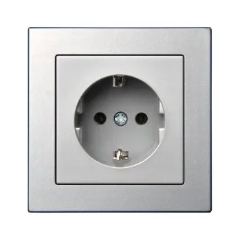 Elektrická zásuvka Elektrická Zásuvka Liregus Epsilon IKL16-404-01 metalická