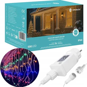 Obraz Světelný závěs Springos rampouchy 301 - 500 LED