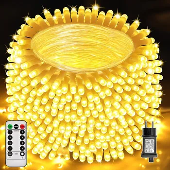 Vánoce Vánoční Osvětlení Na Stromeček 35m 350 LED Bílé Teplé na Transparentním Kabelu