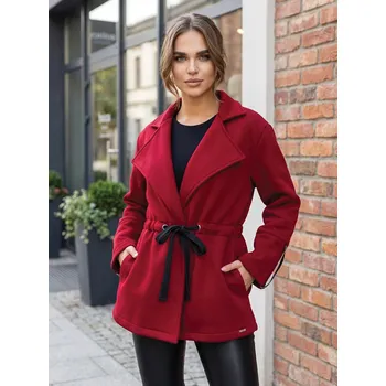 Dámský kabát VSB ESTER v burgundy barvě, VELIKOST UNI ( S, M , L )
