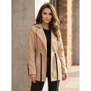 Dámský kabát Teplý dámský kabát VSB ESTER v béžové barvě, VELIKOST UNI ( S, M , L )