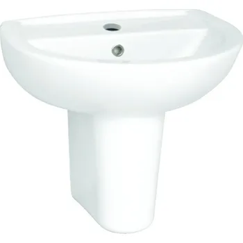 CONCEPT 100 umyvadlo 55 cm, s otvorem pro baterii a přepadem, alpská bílá