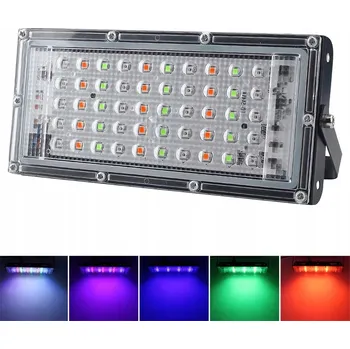 HALOGEN LAMPA 50W LED RGB REFLEKTOR ZMĚNA BAREV DÁLKOVÝ OVLADAČ