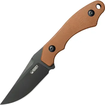lovecký nůž Kubey TLB Blackwash 14C28N ,Brown Micarta,Kydex Sheath KU468D