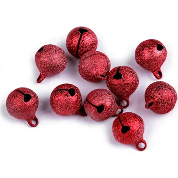 Rolničky metalické Ø12 mm, malé, 5 červená