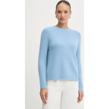 Pánská móda Svetr z vlněné směsi Weekend Max Mara GHIACCI 2525366151600 modrá 50X, vel. L