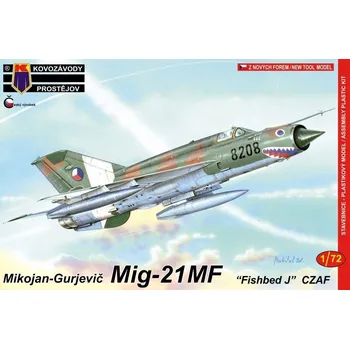 Plastikový model Plastikový model letadla KPM0084 MIG-21MF CzAF 1:72