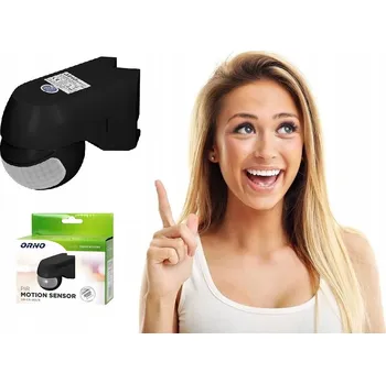 PIR LED pohybový senzor černý IP44 s regulací Orno