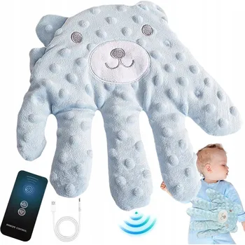 PLYŠOVÝ MAZLÍČEK PŘÍTULNÍČEK UKLIDŇUJÍCÍ RUKA AUTOMATICKÉ POPLÁCÁVÁNÍ PRO MIMINKA KE SPANÍ