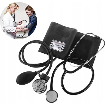 Tlakoměr MANUÁLNÍ TLAKOMĚR NA PAŽI S FONENDOSKOPEM PRO DOMÁCÍ I KANCELÁŘSKÉ POUŽITÍ